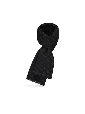 Monogram Classic Wool Muffler Black - LOUIS VUITTON - BALAAN 1