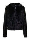 Women's BB Paris Strass Velvet  Zip-Up Hoodie Black - BALENCIAGA - BALAAN 2