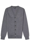 Samuel V-Neck Wool Cardigan Dark Grey - A.P.C. - BALAAN 2