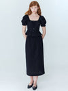 Flower embroidery H line long skirt_Black - OPENING SUNSHINE - BALAAN 3