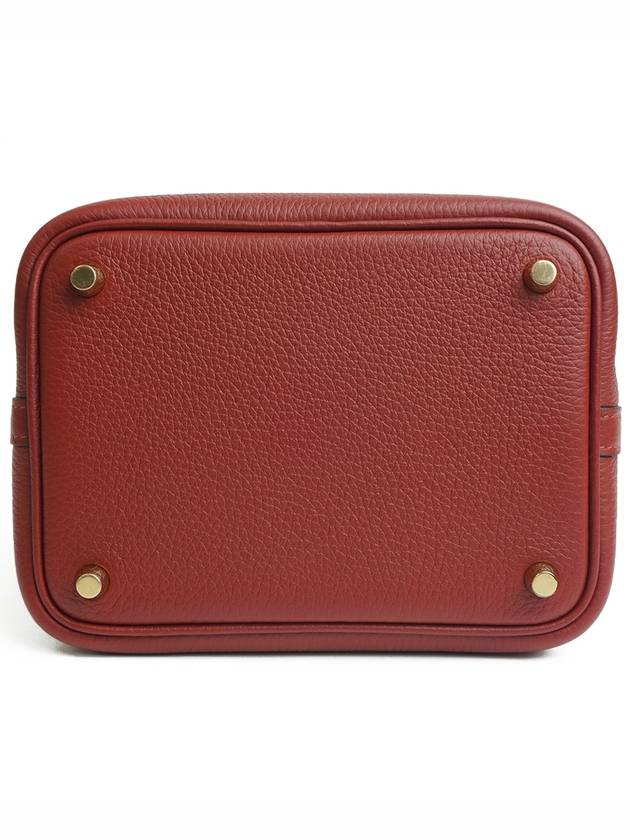 Picotin Lock 18 Clemence Tote Bag Rouge - HERMES - BALAAN 7