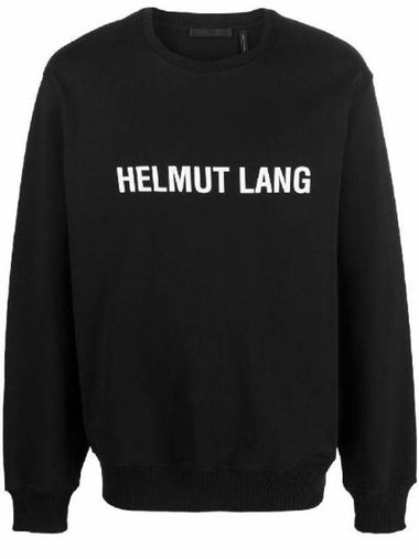 Core Crew Neck Logo Sweatshirt Black - HELMUT LANG - BALAAN 1