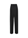 Gabardine Virgin Wool Straight Pants Black - SAINT LAURENT - BALAAN 2