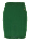 Women's ORB Logo Knit Bea Mini H Line Skirt Green - VIVIENNE WESTWOOD - BALAAN 2