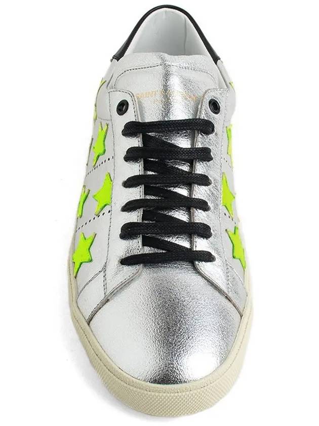 Star Patch Low Top Sneakers Silver - SAINT LAURENT - BALAAN 5