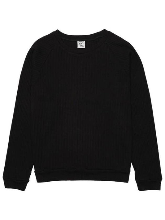 Basic Organic Cotton Fleece Sweatshirt Black - BASERANGE - BALAAN 2