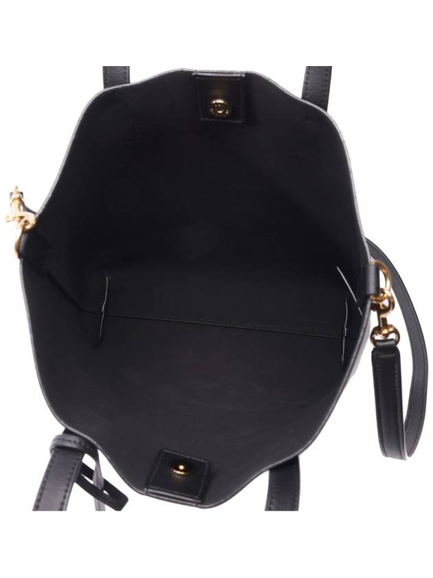 Shopping Toy Supple Leather Tote Bag Black - SAINT LAURENT - BALAAN 7