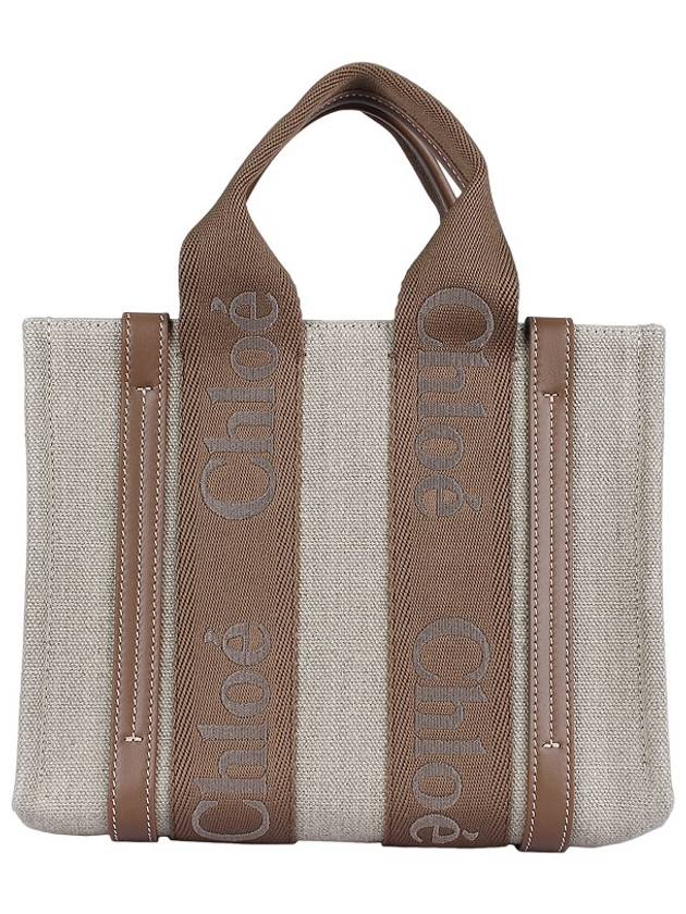 Woody Logo Small Tote Bag Dark Nut - CHLOE - BALAAN 6