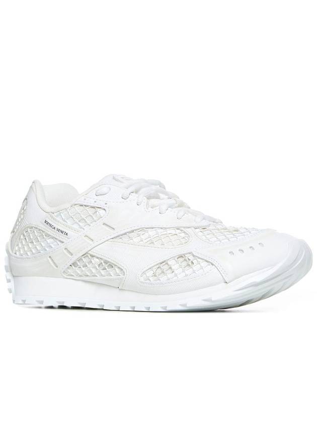 Orbit Mesh Rubber Low Top Sneakers Silver White - BOTTEGA VENETA - BALAAN 3