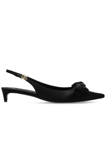 Dolce & Gabbana Satin High Heels, Women's, Black - DOLCE&GABBANA - BALAAN 1