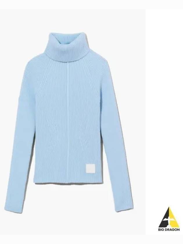 Ribbed Turtleneck Blue MJWAS23002BUX - MARC JACOBS - BALAAN 1