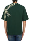 Men's Cotton Check Short Sleeve T-Shirt Green - BURBERRY - BALAAN 4