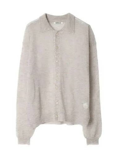 Kid mohair sheer knit cardigan - AURALEE - BALAAN 1