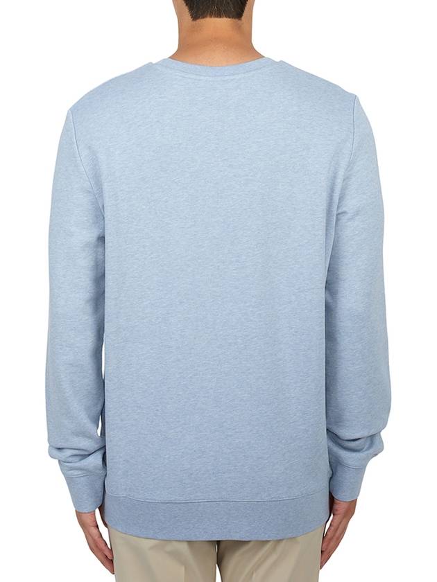 Logo Crewneck Cotton Sweatshirt Light Blue - A.P.C. - BALAAN 4