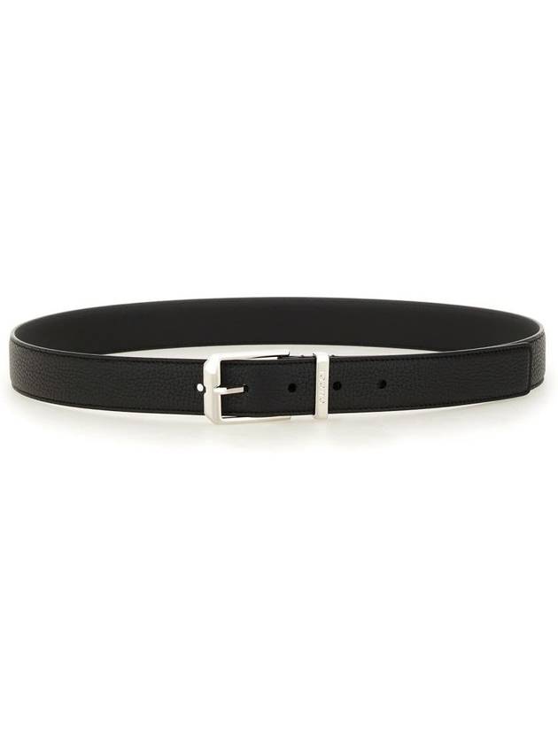 Rectangular Leather Buckle Belt Black - GUCCI - BALAAN 2