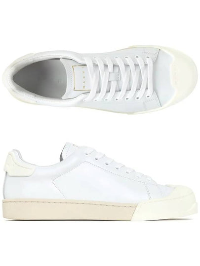 Embossed Logo Tonal Leather Low-Top Sneakers White - MARNI - BALAAN 2