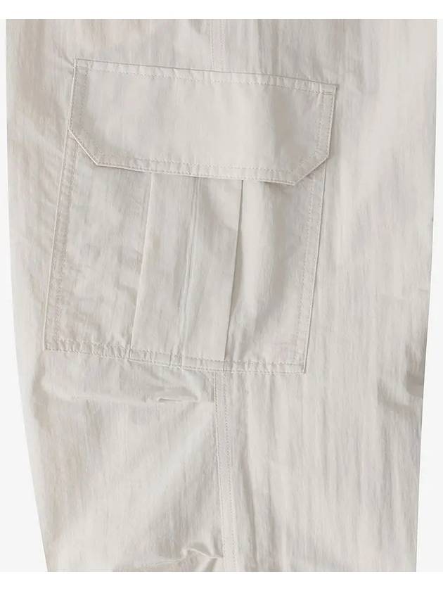 Cotton Nylon Parasuit Pants Cream - NOIRER FOR WOMEN - BALAAN 7