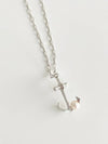 Skewered Anchor Necklace Silver anchor necklace - ELYONA - BALAAN 2