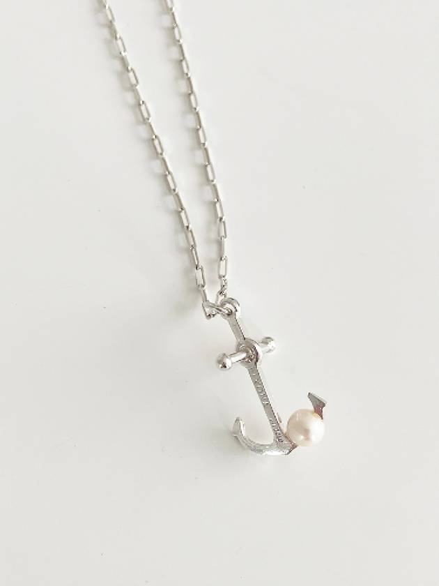 Skewered Anchor Necklace Silver - ELYONA - BALAAN 2