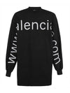 Embroidered Logo Sweatshirt Black - BALENCIAGA - BALAAN 2