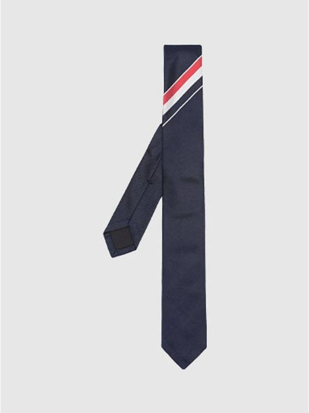 Men's Grosgrain Stripe Tie Dark Navy - THOM BROWNE - BALAAN 2