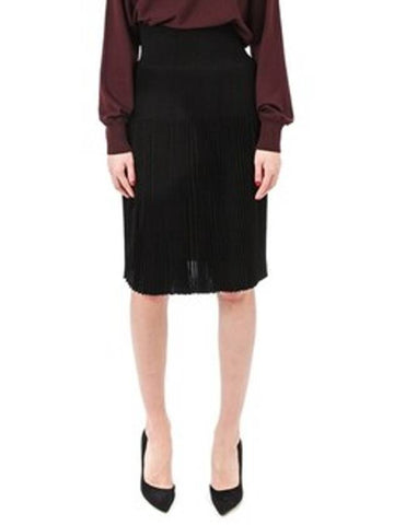 Women's Pliss? H Line Skirt Black - GIVENCHY - BALAAN.