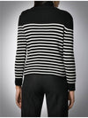 Women's Striped Round Wool Knit 588097 - SAINT LAURENT - BALAAN 4