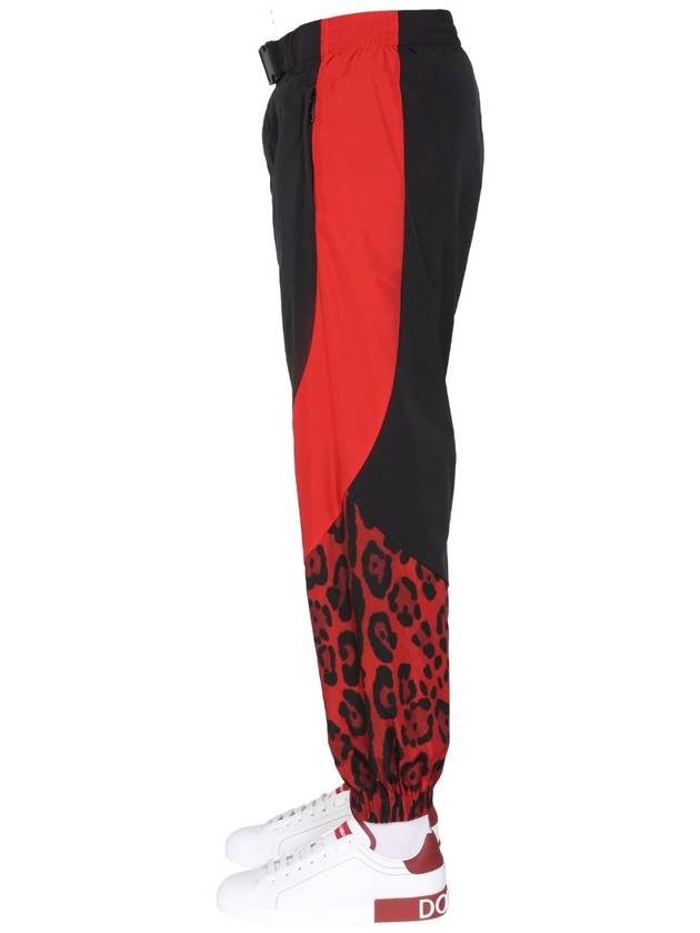 animal print track pants red black - DOLCE&GABBANA - BALAAN 4