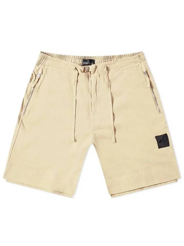 Wappen Patch Shadow Bermuda Shorts Beige - STONE ISLAND - BALAAN 2