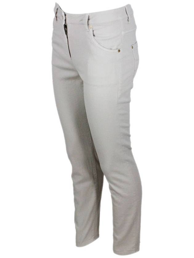 Women's Slim Fit Pants Beige - BRUNELLO CUCINELLI - BALAAN 3