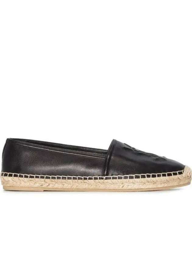 Leather Espadrilles Black - SAINT LAURENT - BALAAN 2