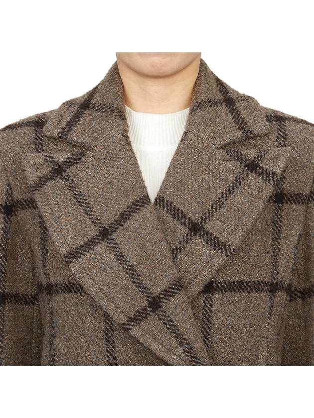 Wool Blend Breasted Double Coat Grey - PATOU - BALAAN 8