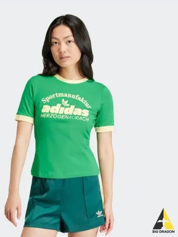 Retro Graphic Tee GREEN - ADIDAS - BALAAN 1