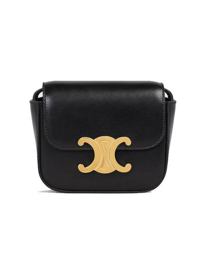 Triomphe Small Shiny Calfskin Cross Bag Black - CELINE - BALAAN 2