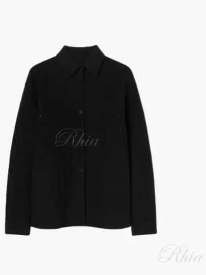 Women's Wool Shirt Jacket Black - JIL SANDER - BALAAN 2