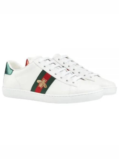 Ace Bee Embroidered Low Top Sneakers White - GUCCI - BALAAN 2