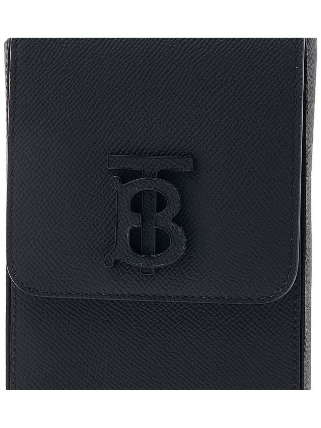 Leather Phone Pouch Cross Bag Black - BURBERRY - BALAAN 7