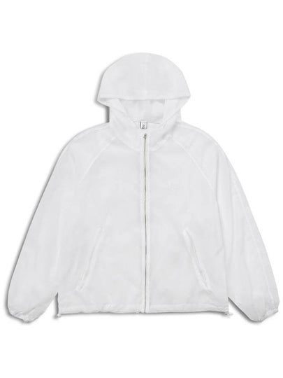 Skin Packable Hooded Jacket Women Windbreaker Jacket Jumper White MCSS24OT4WH - MACKY - BALAAN 2