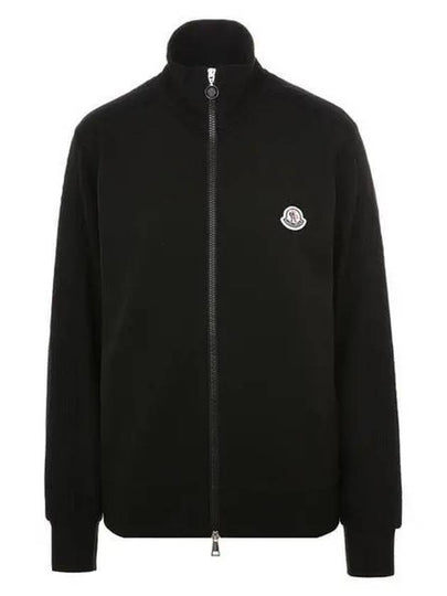 Logo zip up jacket black - MONCLER - BALAAN 2