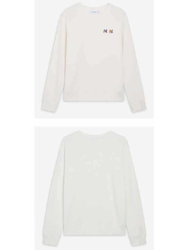 Double Fox Head Patch Classic Sweatshirt Ecru - MAISON KITSUNE - BALAAN 5