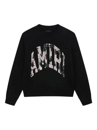 AMI Army RI Logo Sweatshirt Black PF22MJC02000 - AMIRI - BALAAN 1