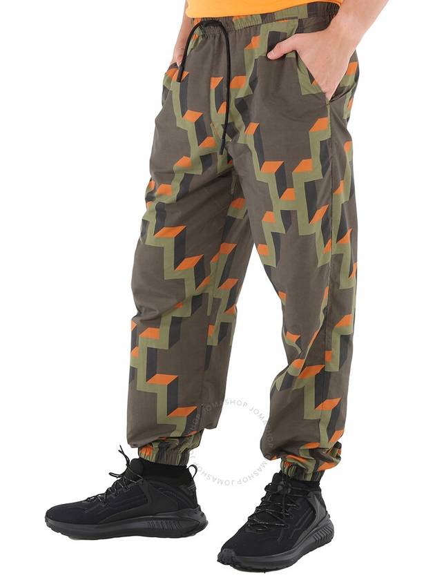 Marcelo Burlon Men's Army Orange Cross Geometric-Print Joggers, Size Large - MARCELO BURLON - BALAAN 3