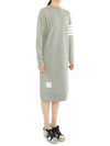 Classic Loopback 4-Bar Sweater Midi Dress Light Grey - THOM BROWNE - BALAAN 4