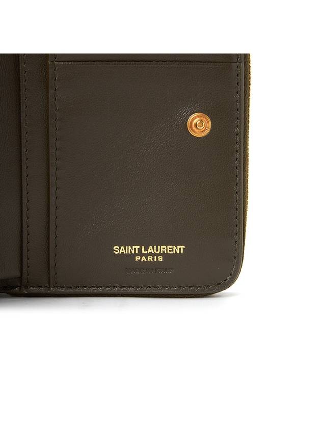 Cassandra Quilting Around Half Wallet Light Musk - SAINT LAURENT - BALAAN 9