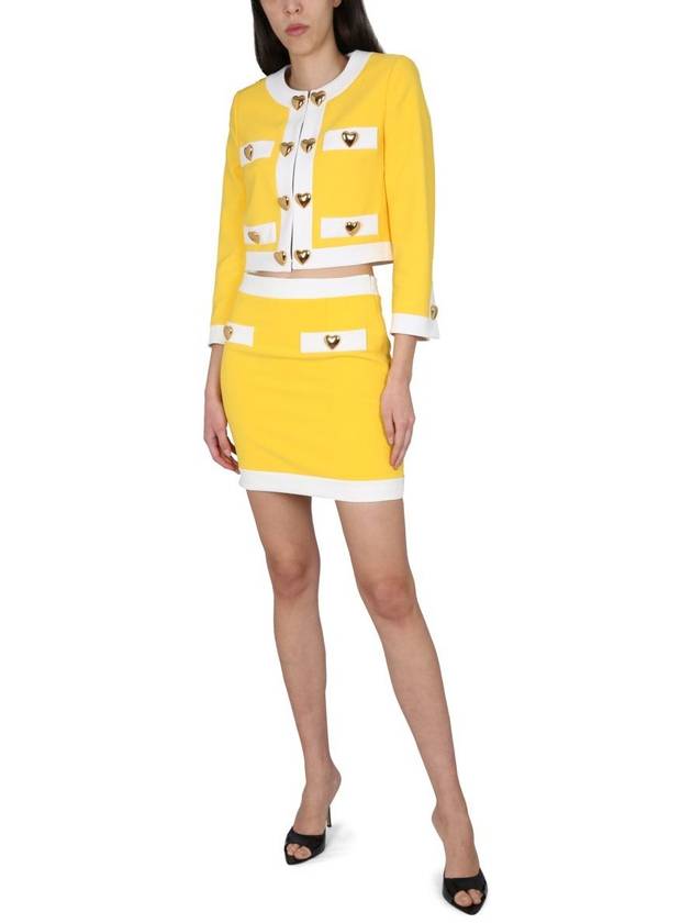 Short Skirt 01180424 4028 YELLOW - MOSCHINO - BALAAN 3