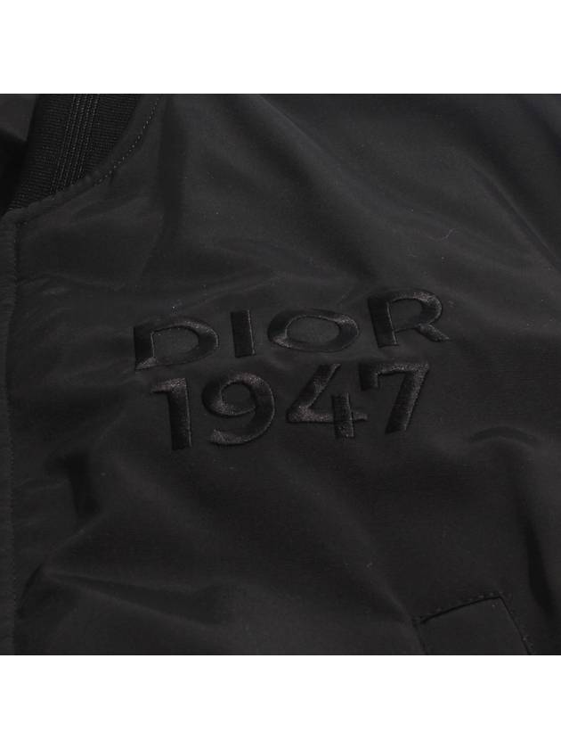 Logo Embroided Bomber Jacket Black - DIOR - BALAAN 5