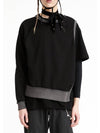 NX Asymmetry Sweatshirts Black - YOUCHE PRET A PORTER - BALAAN 5