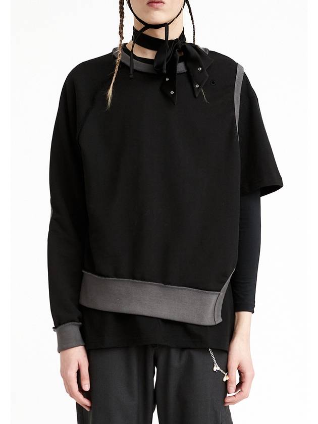 NX Asymmetry Sweatshirts Black - YOUCHE PRET A PORTER - BALAAN 5