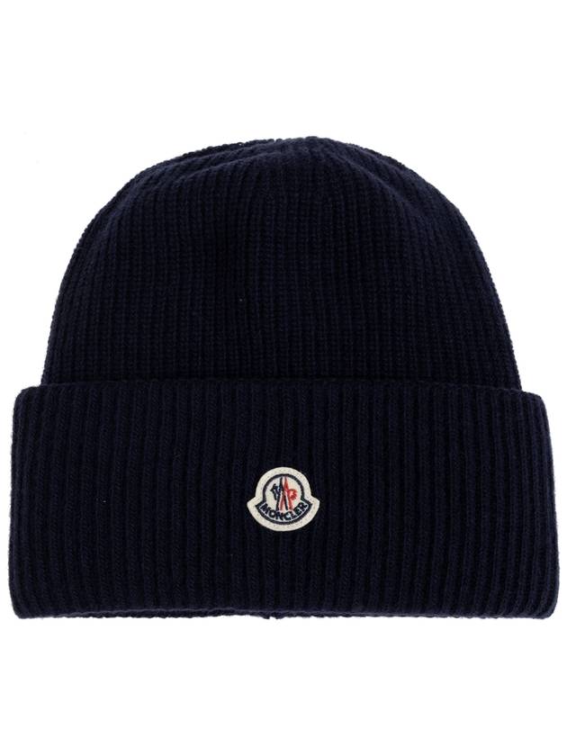 wool beanie indigo blue - MONCLER - BALAAN 1