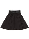 Stretch Belt A-Line Skirt Black - ALAIA - BALAAN 2